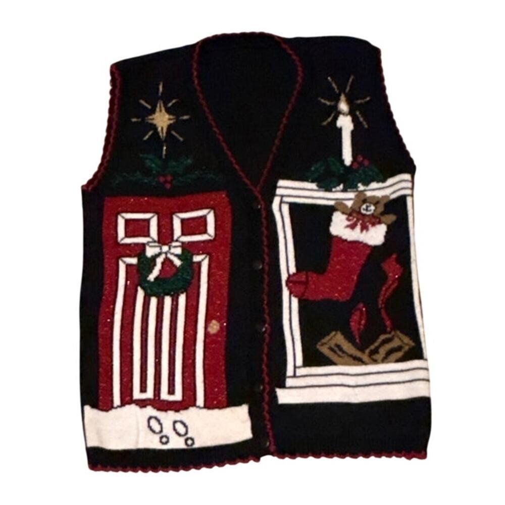 Ugly Christmas Sweater Vest Christmas Knit L/XL